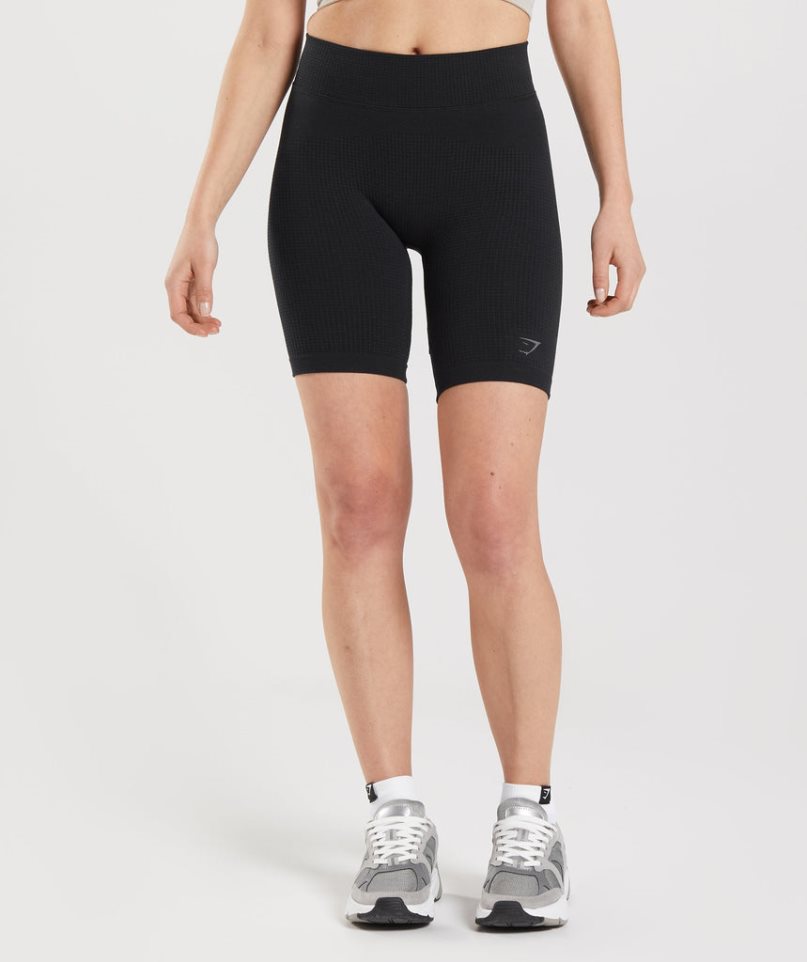 Szorty Gymshark Pause Seamless Cycling Damskie Czarne | PL 047AUC